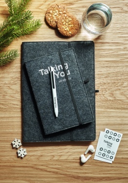 Logo trade promotional merchandise picture of: A5 notebook RPET felt